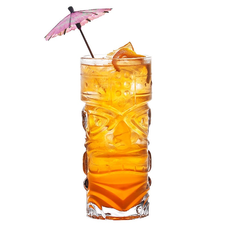Cedilis 6 Pack 14oz Tiki Glasses, Modern Bar Tiki Cup Mug Perfect for Mai Tai, Exotic Zombie Cocktails, Halloween Decor - Image 2
