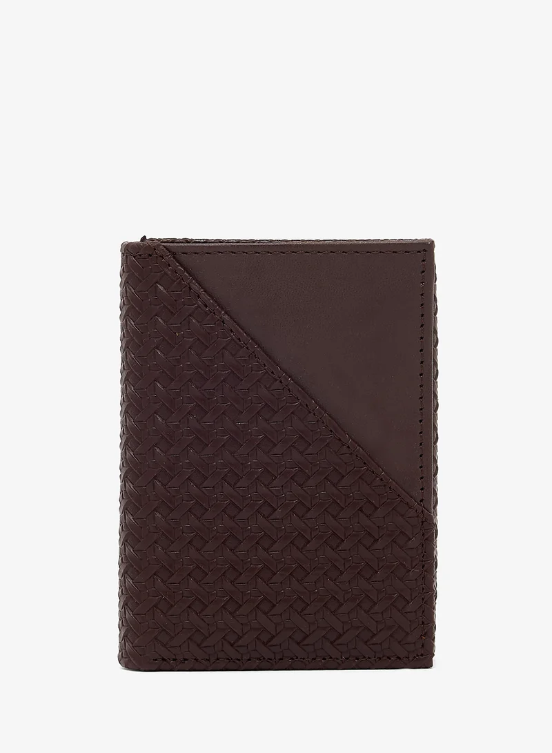 Essential fabric contrast Trifold leatherette Wallet