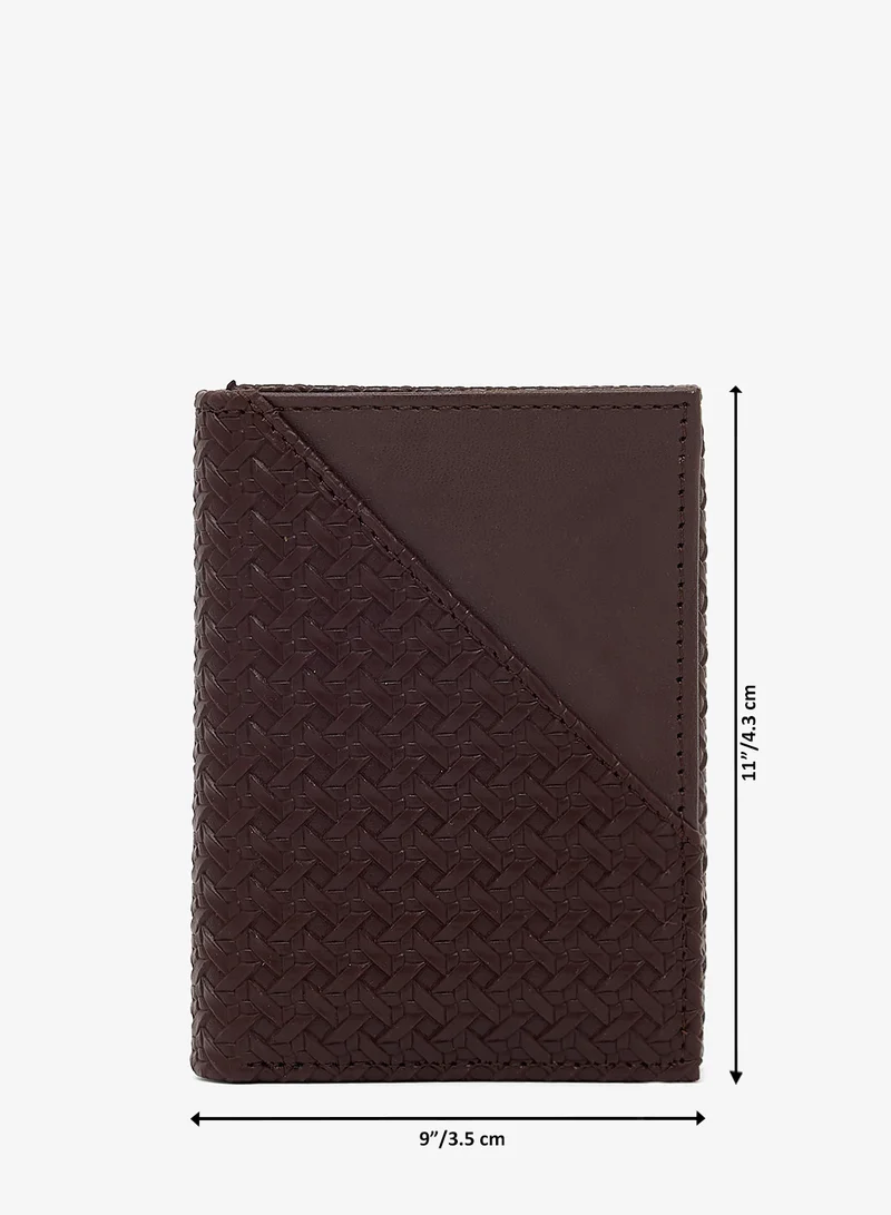 Robert Wood  Essential fabric contrast Trifold leatherette Wallet for Men | Best Price UAE