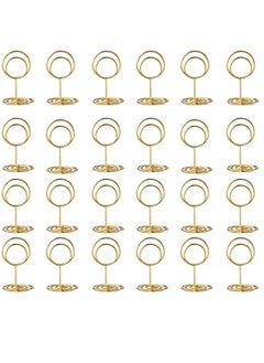 KASTWAVE 24 pcs Place Card Holder Memo Clip Photo Table Number Gold Holder, Stand, Paper Menu Stand  - Image 2