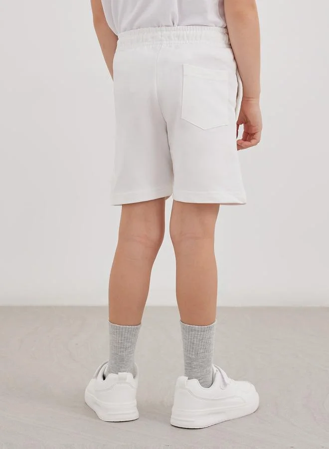 Styli Boys School Uniform Solid Shorts with Drawstring