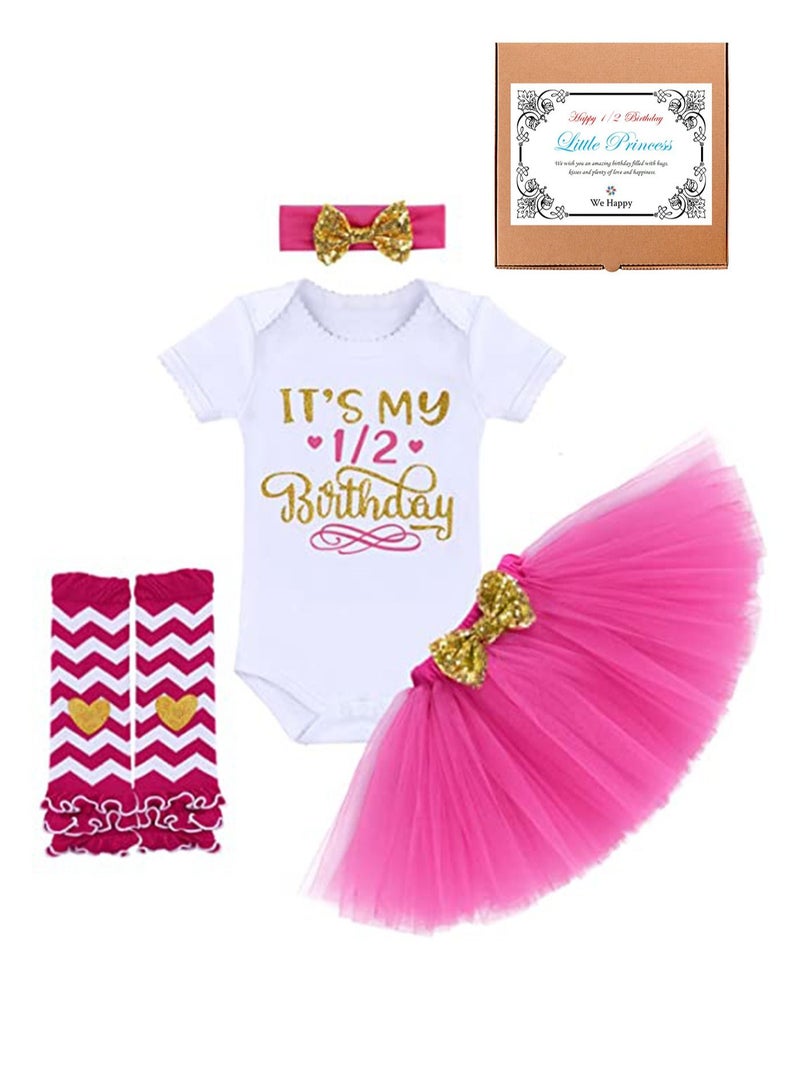 We Happy Half Year Birthday Party Fancy Dress Photography Costume Prop 4 Pcs Set - Image 1
