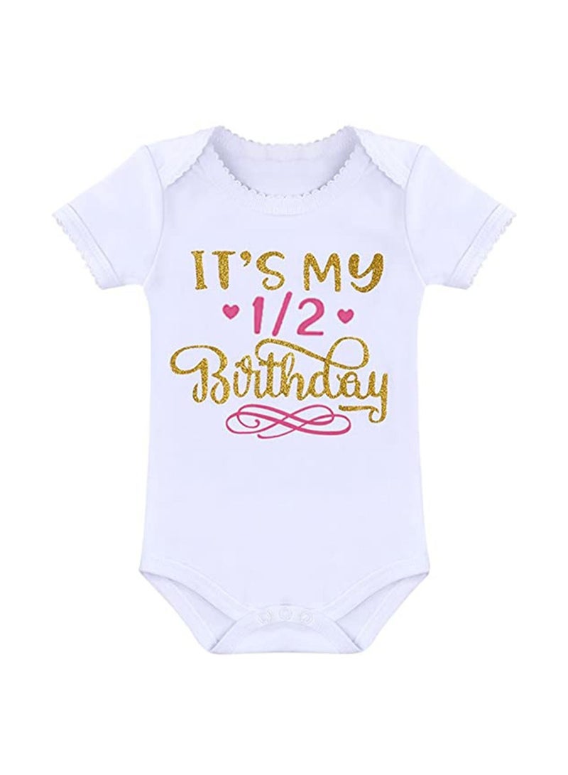 We Happy Half Year Birthday Party Fancy Dress Photography Costume Prop 4 Pcs Set - Image 2