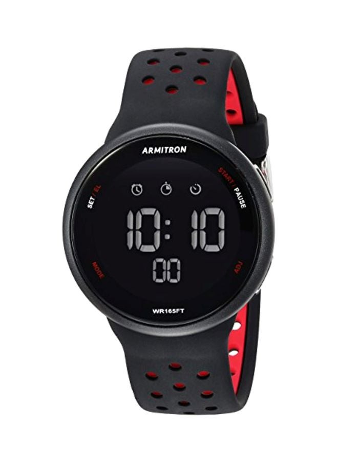 Armitron Sport Quartz Fitness Watch with Silicone Strap, Black, 22 (Model: 40/8423BRD) - Image 1