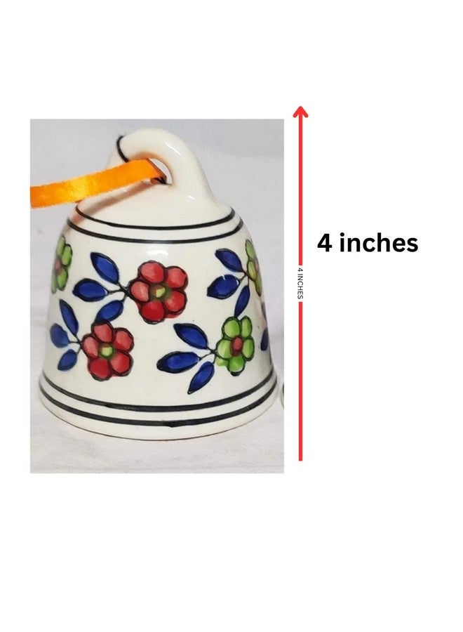 Shopping Shots Ceramic 2 Hand Painted Bells. 1 Large Size Bell (Height 4 inches) and 1 Small Size Bell (Height 3 inch) - Image 4