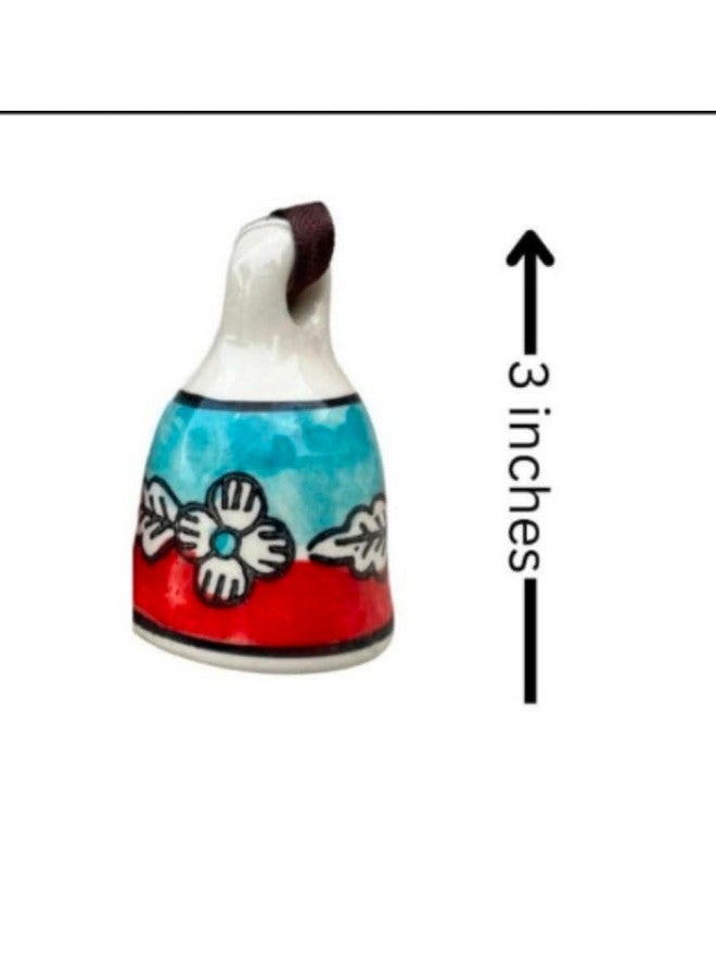 Shopping Shots Ceramic 2 Hand Painted Bells. 1 Large Size Bell (Height 4 inches) and 1 Small Size Bell (Height 3 inch) - Image 5