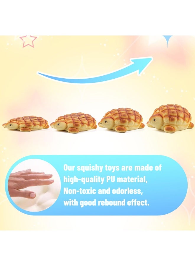 Slow Rising Squishies Toys for Kids Turtle Bread Food Foam Animal Stress Squishes Cute Giant Squeeze Toy - Image 3