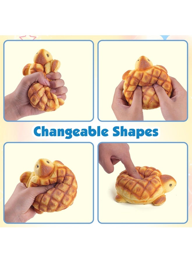 Slow Rising Squishies Toys for Kids Turtle Bread Food Foam Animal Stress Squishes Cute Giant Squeeze Toy - Image 4