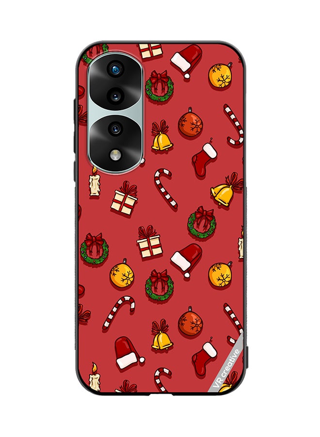 VR CREATIVE Protective Case Cover For Honor 70 Pro Christmas Symbols Design Multicolour - Image 1