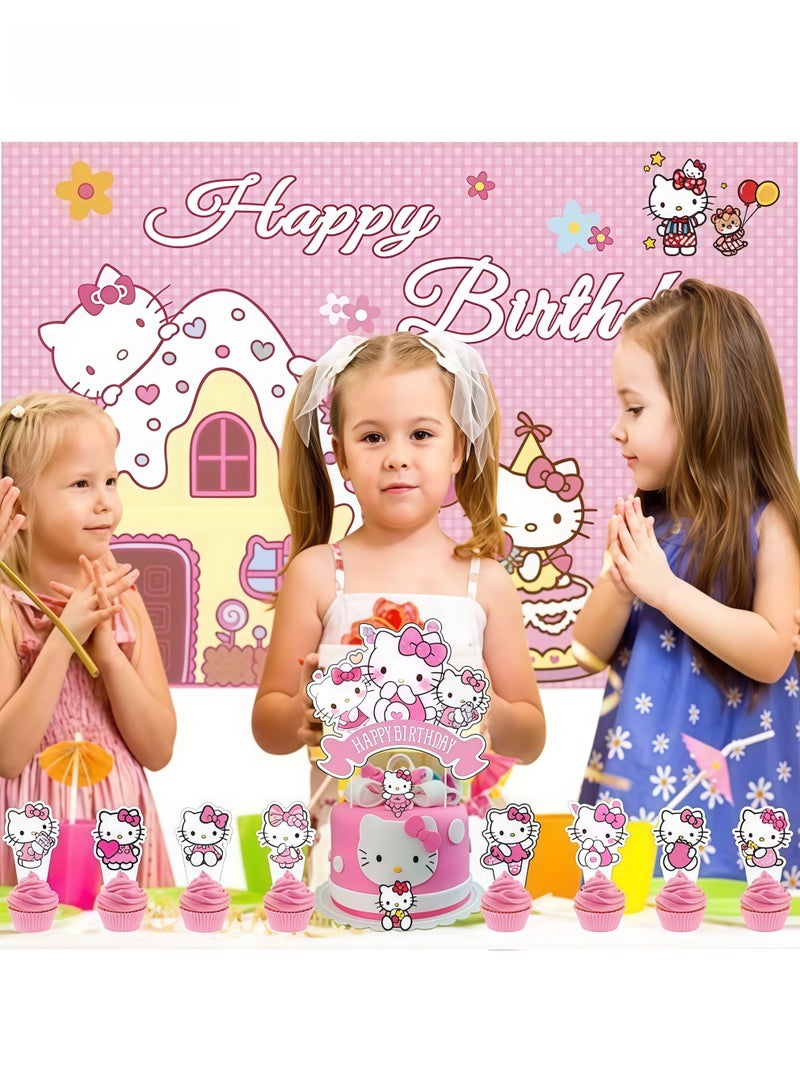 25 Pcs Cake Decoration Cap - Hello Kitty Cake Decoration - Birthday Party Supplies Decoration - Image 5