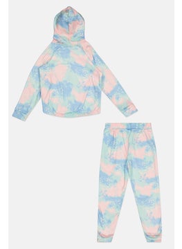 Body Glove Kids Girl 2 Pieces Hooded Sweatshirt And Bottom Set, Multicolor  - Image 2