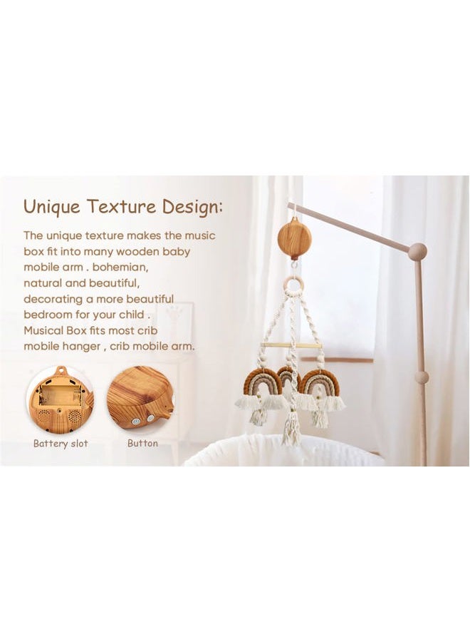 JILPAK Baby Mobile Rotary Music Box Imitation Wood with Rotating Hook Crib Mobile Motor - Image 5