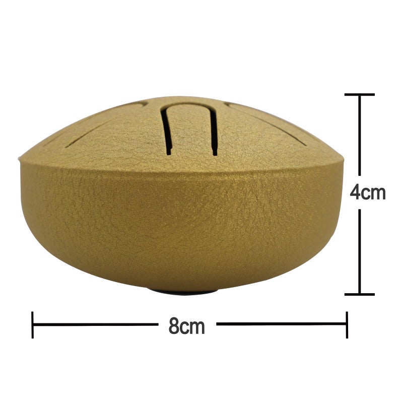 Rayzm Pocket Titanium Steel Tongue Drum, 3 Inches (8cm) 6 Tones A-Key Handpan Tank Drum, Mini Hand Drum Pentatonic Scale Percussion Instrument. - Image 2
