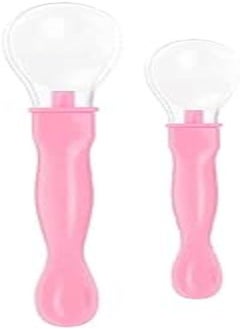 Safari Safari baby silicone fork and spoon set pink 