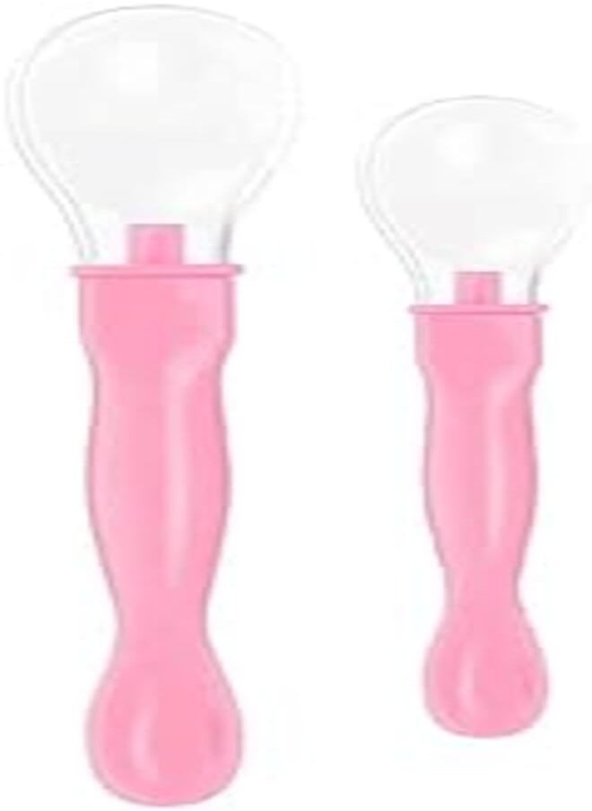 Safari Safari baby silicone fork and spoon set pink 