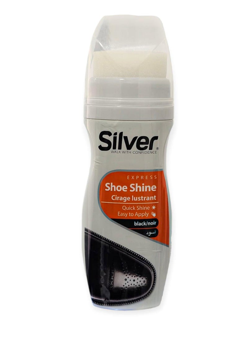 Silver Express Shoe Shine Black 75 ml