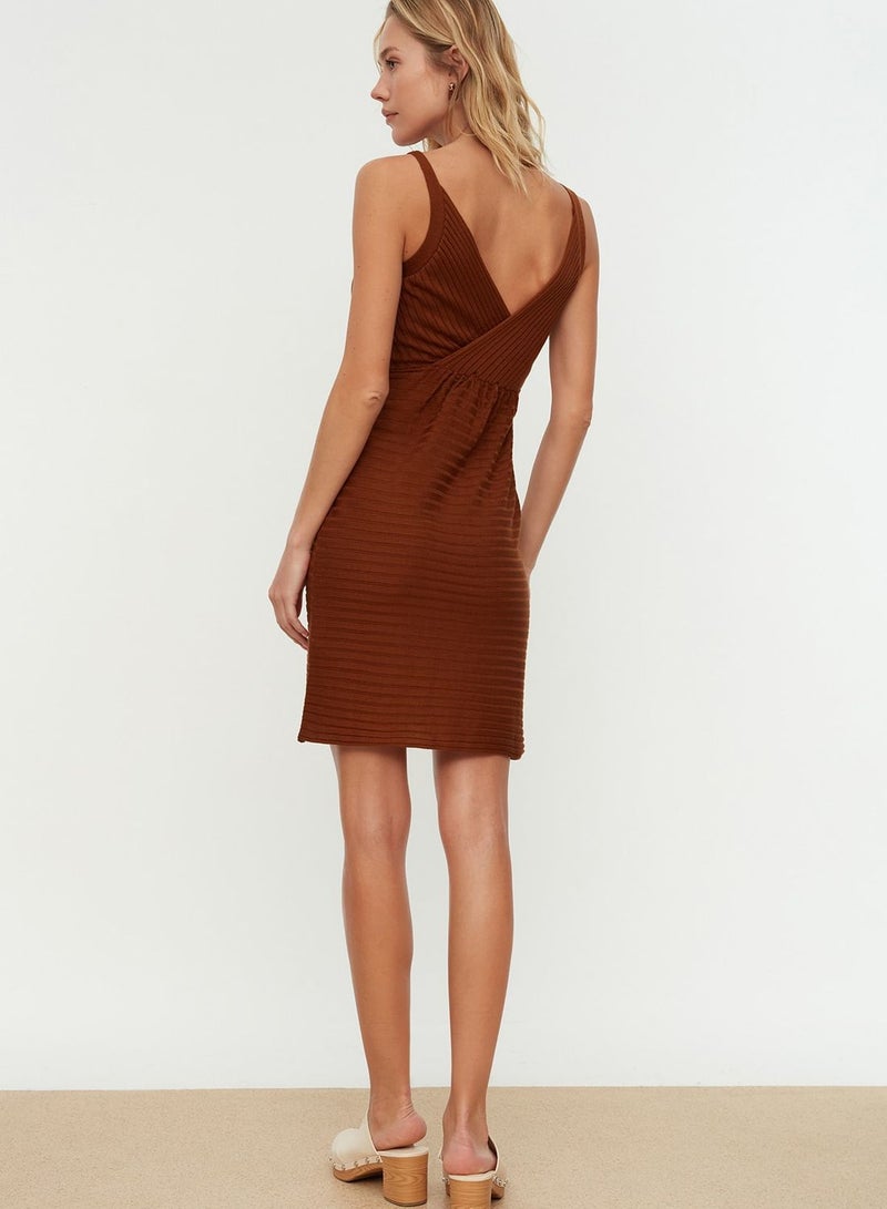 trendyol Knitted Pleat Detail Dress  - Image 5