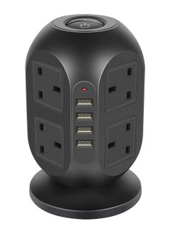 24-Hole Vertical Tower Socket with 4 Usb Sockets