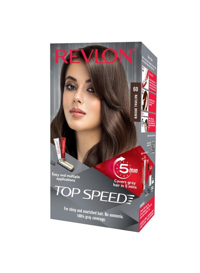 Revlon Top Speed Hair Color - Women-Natural Brown 60 - Image 1