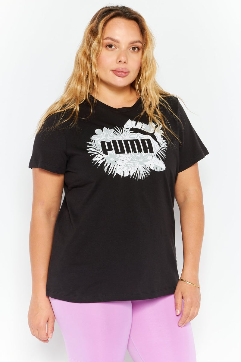 PUMA Women Sportswear Fit Short Sleeve Training Top, Black - Image 1