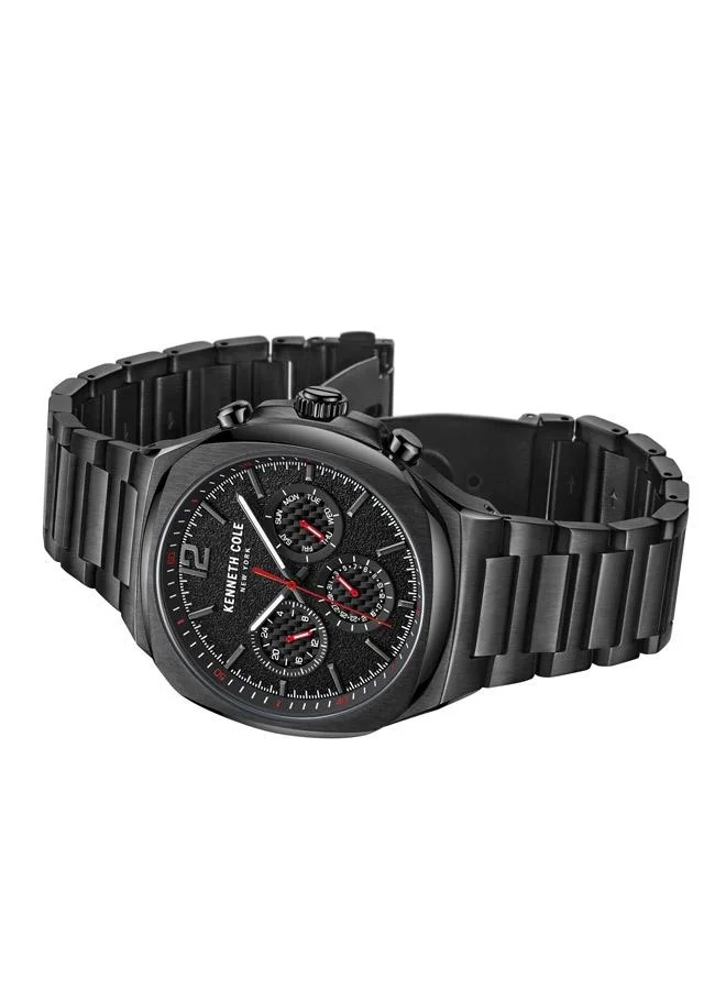 كينيث كول نيو يورك Watch For Men With Black Stainless Steel Bracelet 43mm