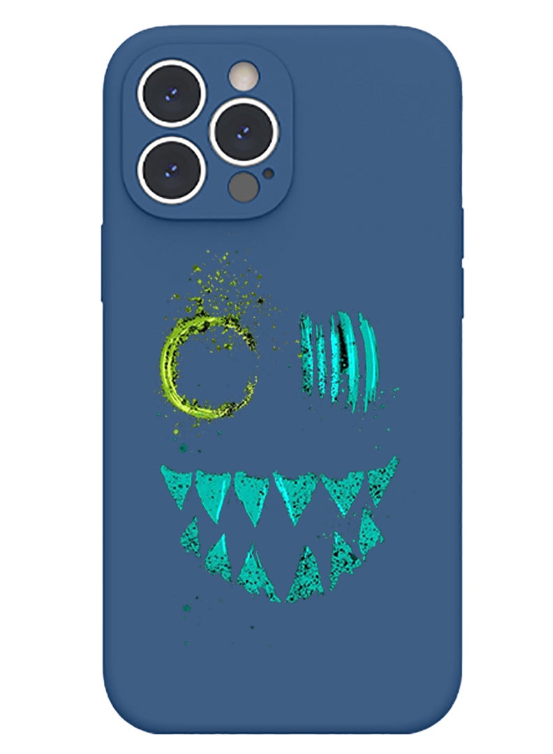 Theodor Protective Slim Fit Case Liquid Silicone Cover with Full Body Protection Anti-Scratch Shockproof Case For iPhone 13 Pro Blue  - Giraffe copy - Image 1