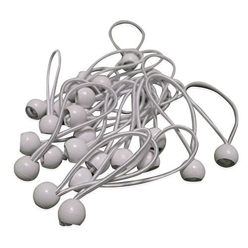 Impact Canopy Impact 8" Ball Bungee Cords, 25 Count, White - Image 1