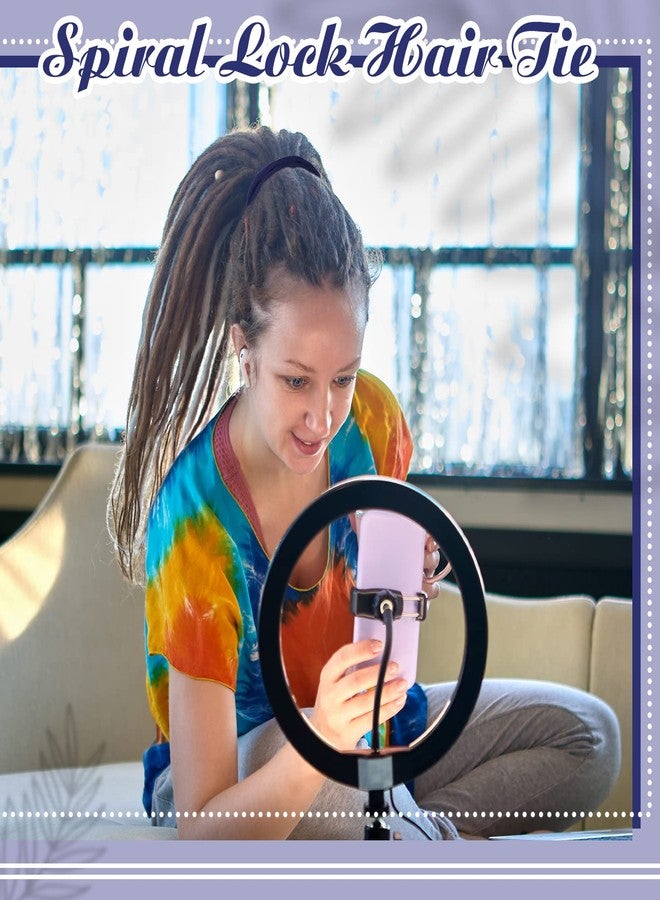 Hanaive 2 Pcs Spiral Lock Hair Tie Dreadlocks Accessories for Men Women Bendable Loc Hair Tie Dreadlocks Ponytail Holder Long Dread Bands for Braids(Vintage Pattern) - Image 3