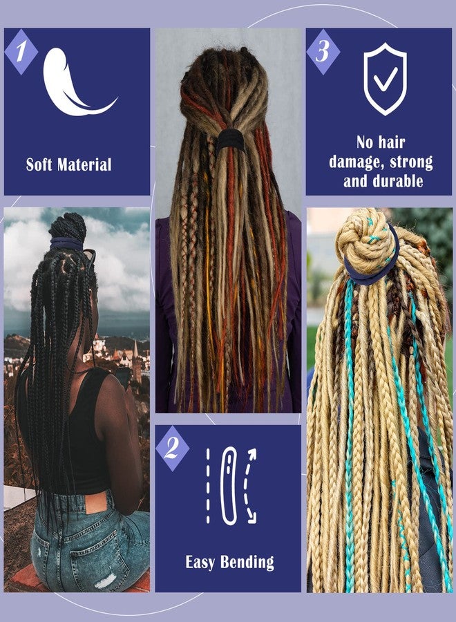 Hanaive 2 Pcs Spiral Lock Hair Tie Dreadlocks Accessories for Men Women Bendable Loc Hair Tie Dreadlocks Ponytail Holder Long Dread Bands for Braids(Vintage Pattern) - Image 5