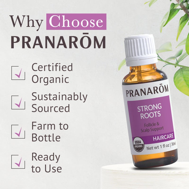 PRANAROM â€“ Hair Strengthening & Scalp Support Oil (30ml) - 100% Pure Organic Essential Oil | USDA & ECOCERT Certified - Image 5