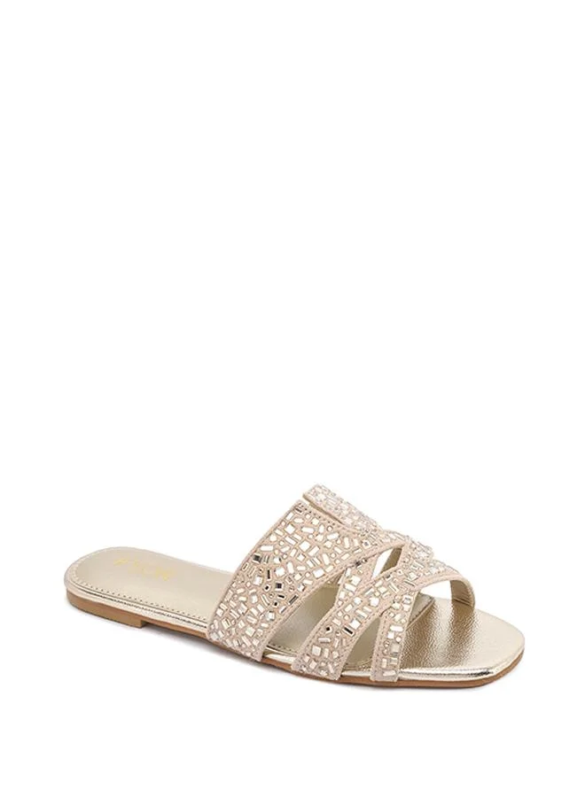 فايور Stylish Multi-Geometric Burst Flat Sandal MY 403