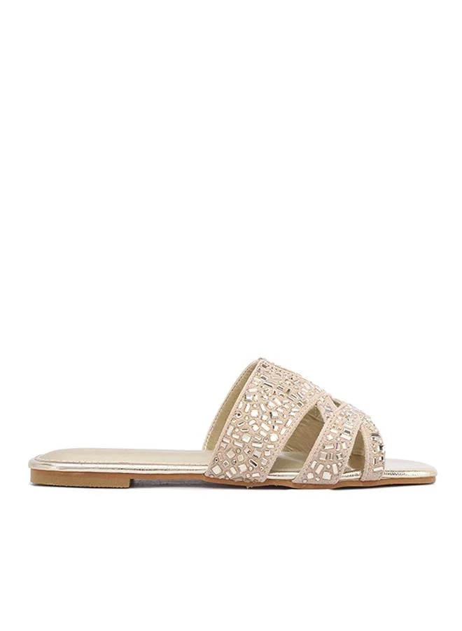فايور Stylish Multi-Geometric Burst Flat Sandal MY 403