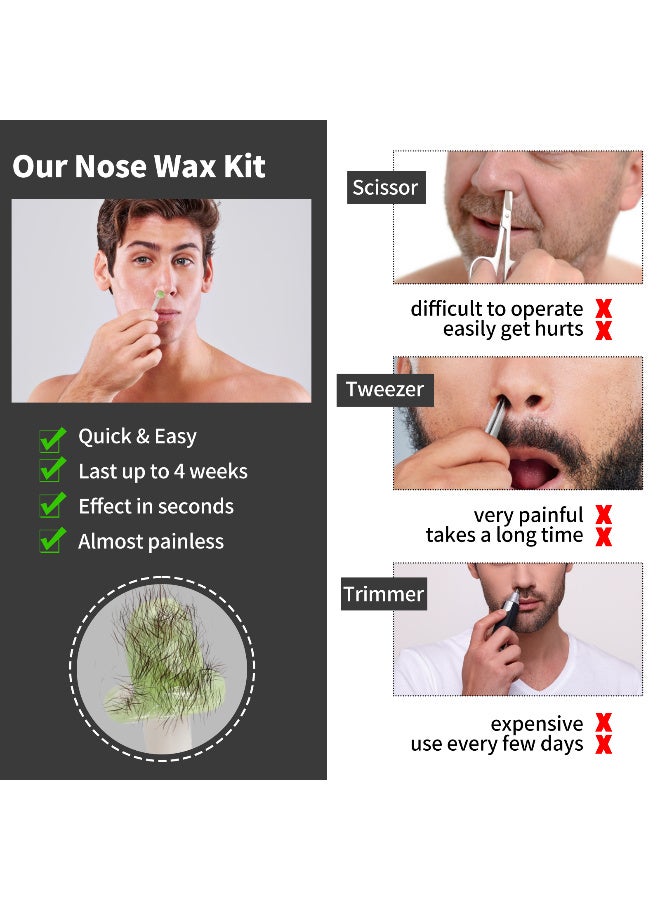 ليدي مجموعة إزالة شعر الأنف بالشمع للرجال والنساء، أعواد وضع، فاصولياء، ملصقات شارب، كوب قياس، أكواب ورقية لإزالة شعر الأنف والحاجب، مناسبة للعناية الشخصية - Image 2