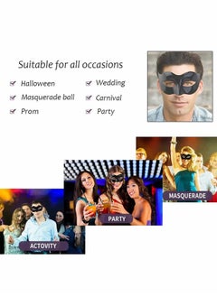 HY Masquerade Mask for Couples, Mardi Gras Venetian Side flower Mask, Ball Masks, Metal Prom Women Men (2 Pcs)  - Image 4