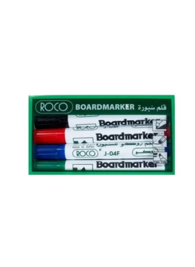 Whiteboard Erasable Markers 4 Piece Set Multicolour