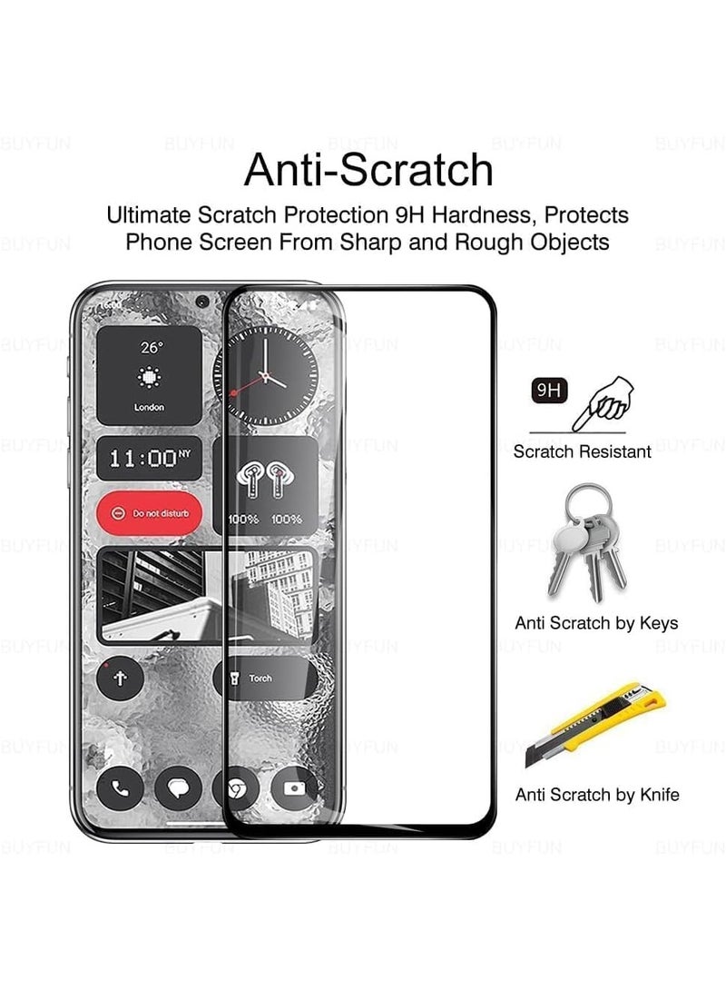 Muzz زجاج هاتف ناثينغ 2 زجاج مقسى 2.5D تغطية كاملة لاصق واقي شاشة HD لهاتف 2 1 فيلم 6.7 بوصة (واقي شاشة HD) - Image 2