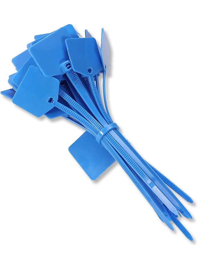 PROMASS 100 Pcs Wire Zipper Ties for Cabling,Heavy Duty Cable Organizer Management Plastic Wire Marking Label  - Image 1