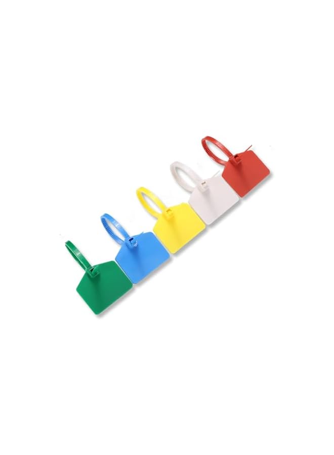 100 Pcs Wire Zipper Ties for Cabling,Heavy Duty Cable Organizer Management Plastic Wire Marking Label