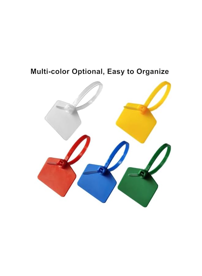 PROMASS 100 Pcs Wire Zipper Ties for Cabling,Heavy Duty Cable Organizer Management Plastic Wire Marking Label  - Image 5
