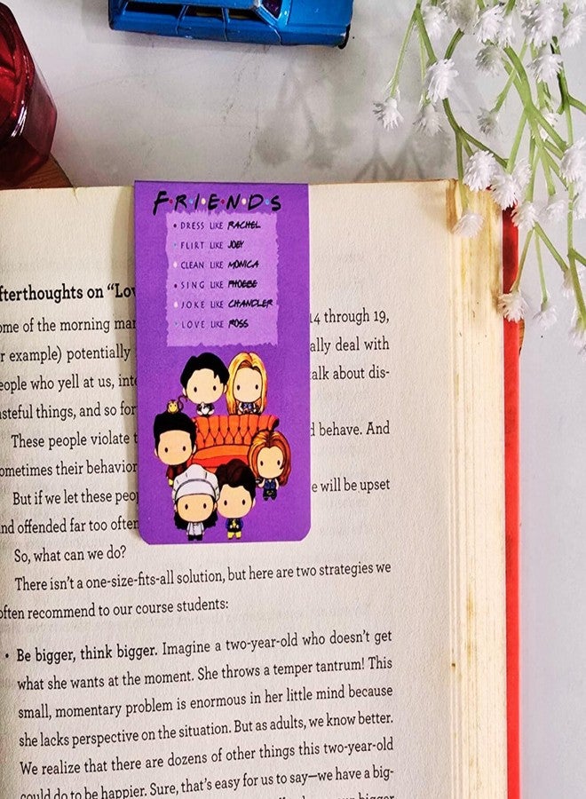 INKLING HUB مجموعة من 8 فواصل كتب مغناطيسية من مسلسل فريندز التلفزيوني من إنكلينج هب | أفضل هدية لمحبي الكتب، فواصل كتب لطيفة وجميلة للمذكرات والمخططات والدفاتر | تغليف لامع (مجموعة من 8 فواصل كتب فريندز) - Image 5