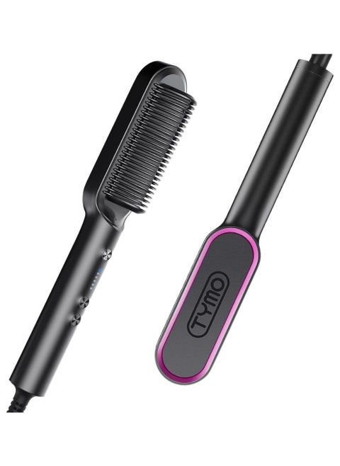 TYMO Ring Hair Straightener with Built-in Comb, Black Color