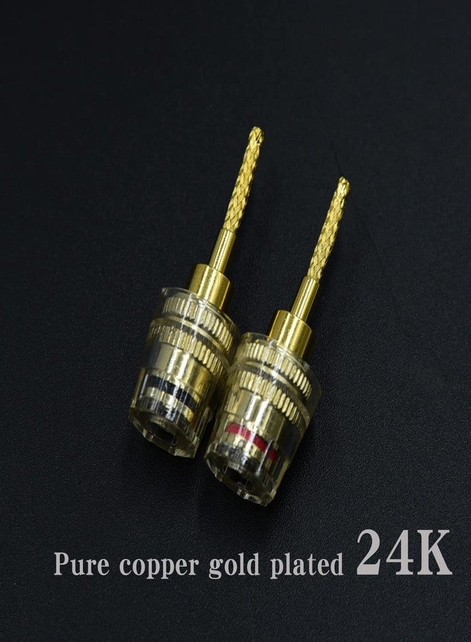 Arklove 12Pack pin to Banana Female Screw-Type Connector Deadbolt Flex Pin Banana Adapter Plug to 4mm Female Bananas Jack Center Surround Wire for Spring Loaded Speaker Terminals Inputs - Image 3
