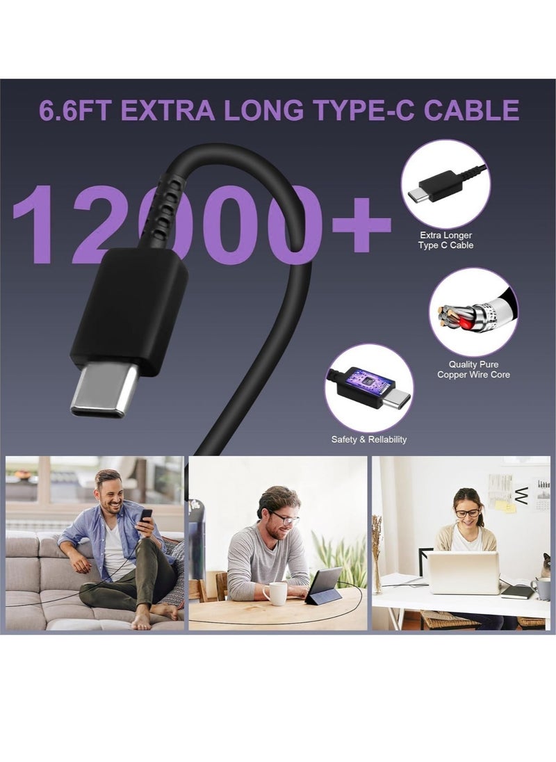 45W USB C Fast Charger for Samsung Galaxy S23 Ultra/S23/S23+/S22 Ultra/S22/S22+/S21Ultra/S21+/S21/S20Note10/10+/20/S20/S21/S10/S9/S8，Galaxy Tab S7/S7+/S8/S8+ PPS Type C Wall Charger with 6ft Cable