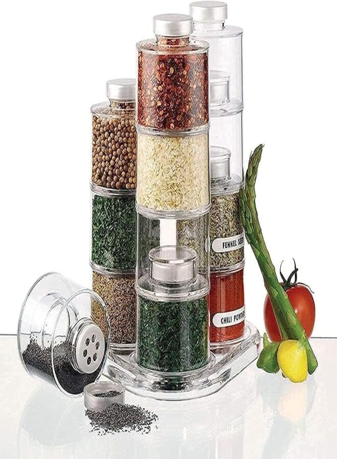 Spaceshoop Generic Taiwan Acrylic Crystal Spice Tower 12 Pcs