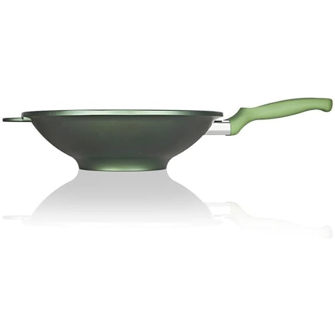 ريسولي 00080Dr30Gs Dr Green 30 سم مقلاة ووك غير لاصقة مع طلاء Greenstone المائي، مصنوعة في إيطاليا من الألومنيوم المصبوب الصديق للبيئة، خالية من النيكل، متوافقة مع مواقد الغاز والكهرباء والسيراميك الزجاجي - Image 4