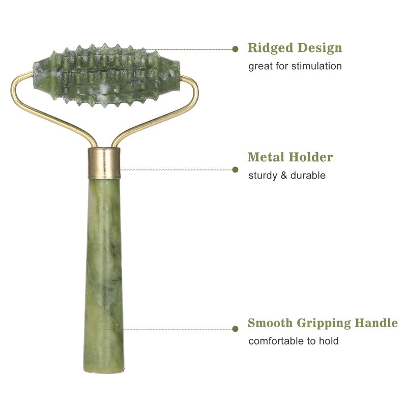 Jade Roller for Face Massager Tool Natural Jade Stone Facial Roller Anti Aging Anti-wrinkle for Women Eye & Face Beauty - Image 5