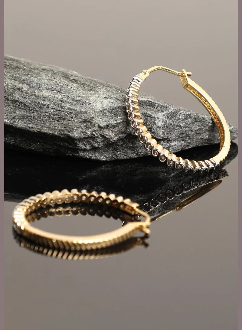 SOHI Gold Plated Hoop Earring