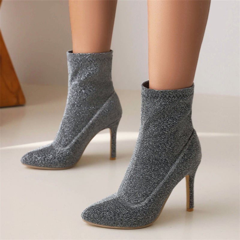 Dropshopping2022 High-Heeled Women'S Shoes 40-48 Set Of Foot Low Barrel Martin Boots Tide - Image 5
