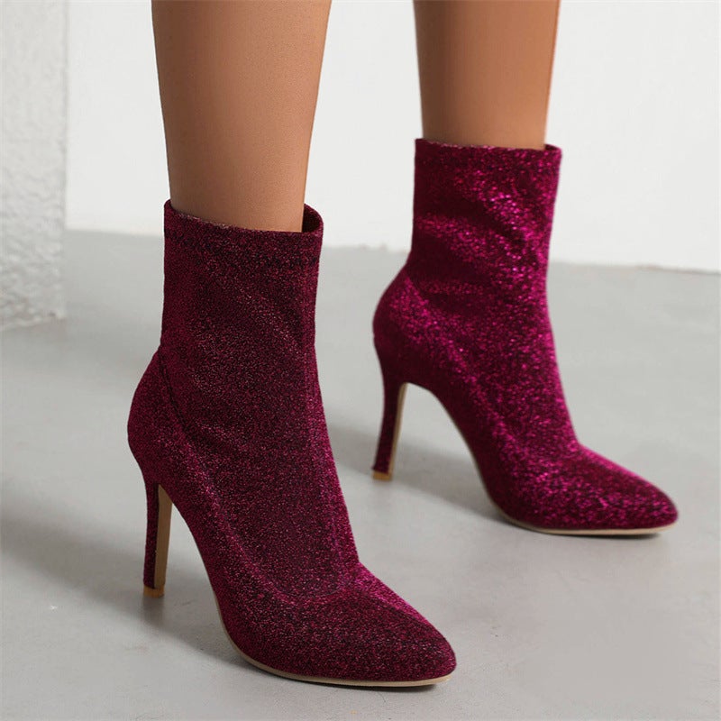 Dropshopping2022 High-Heeled Women'S Shoes 40-48 Set Of Foot Low Barrel Martin Boots Tide - Image 2