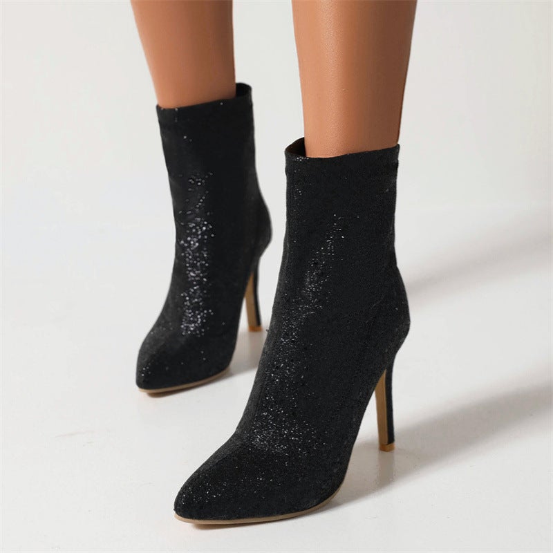 Dropshopping2022 High-Heeled Women'S Shoes 40-48 Set Of Foot Low Barrel Martin Boots Tide - Image 4